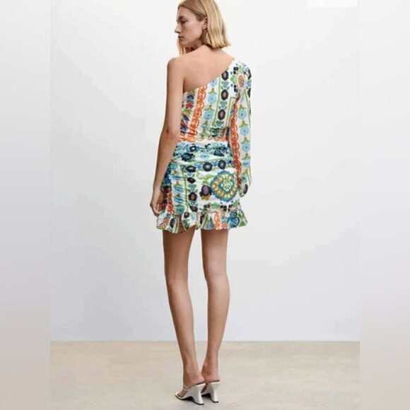 Mango, Ladies Asymmetrical pleated dress. Size: 10. NWT - Picture 14 of 16